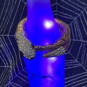 Rhinestone adjustable Snake bracelet